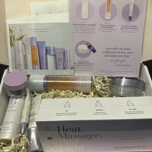 Meaningful Beauty Skincare Set with Purple and White Accents